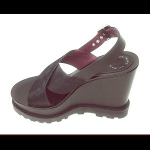 Marc by Marc Jacobs Irving Wedge Black Dyed Fur